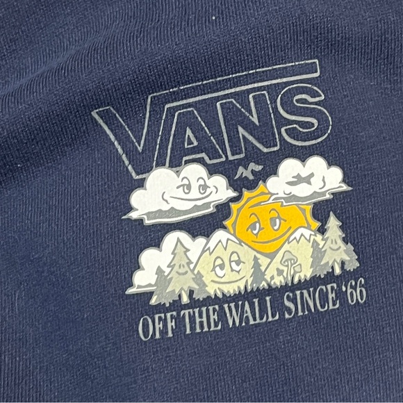Vans Off The Wall Navy Blue Crewneck Sweater - Size Medium - Picture 3 of 5